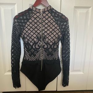 Black bodysuit top